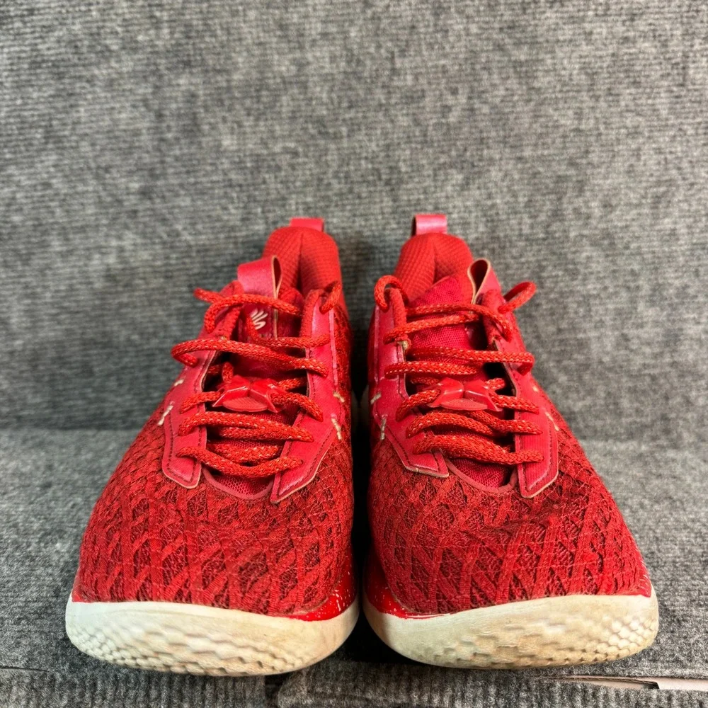 Under Armour Curry Flow 9 Red Basketball Shoes Sneakers 3024248-602 Mens 8.5